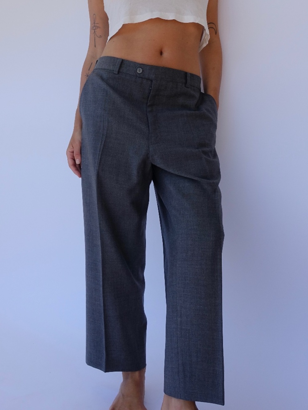 Vintage grey trouser pants